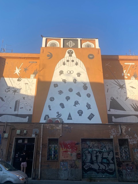 Murales sul palazzo dei bombardamenti a San Lorenzo