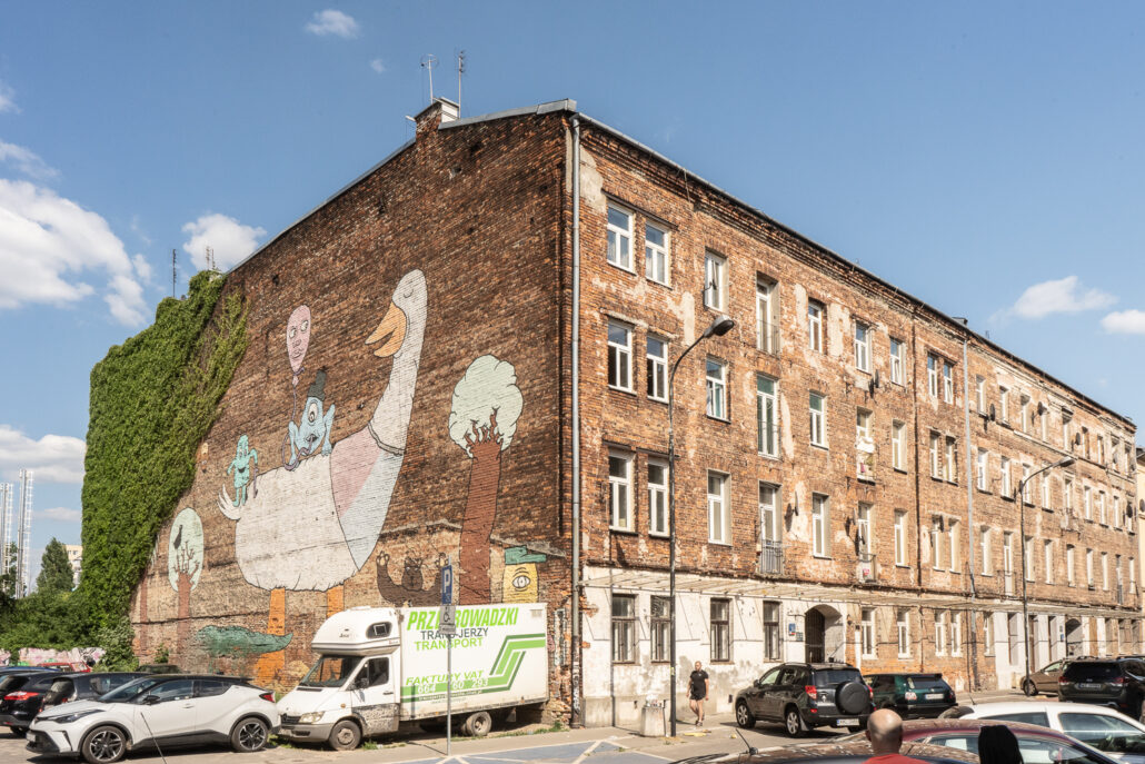 Il murales di Diego Miedo a Varsavia