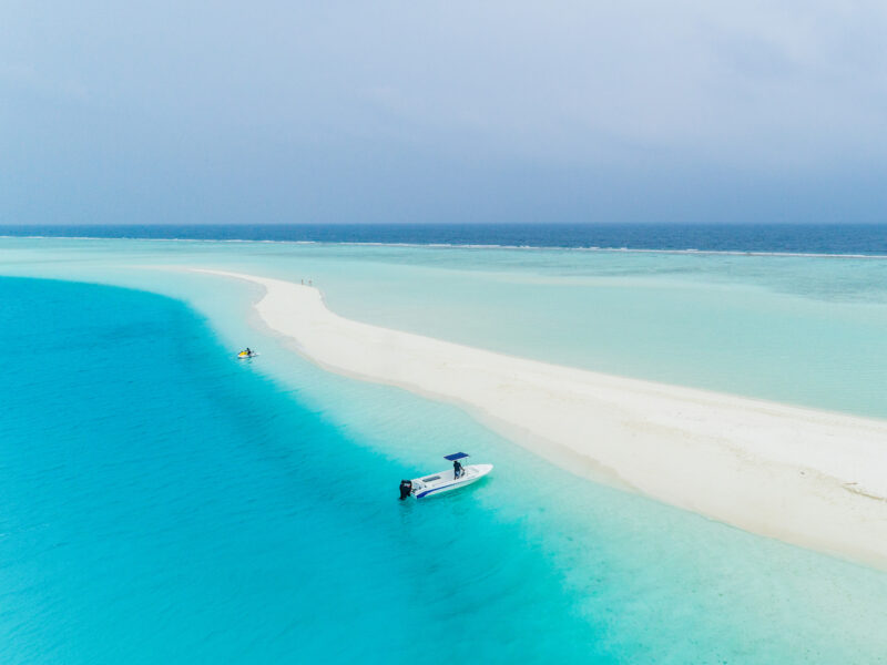 Le Maldive in barca