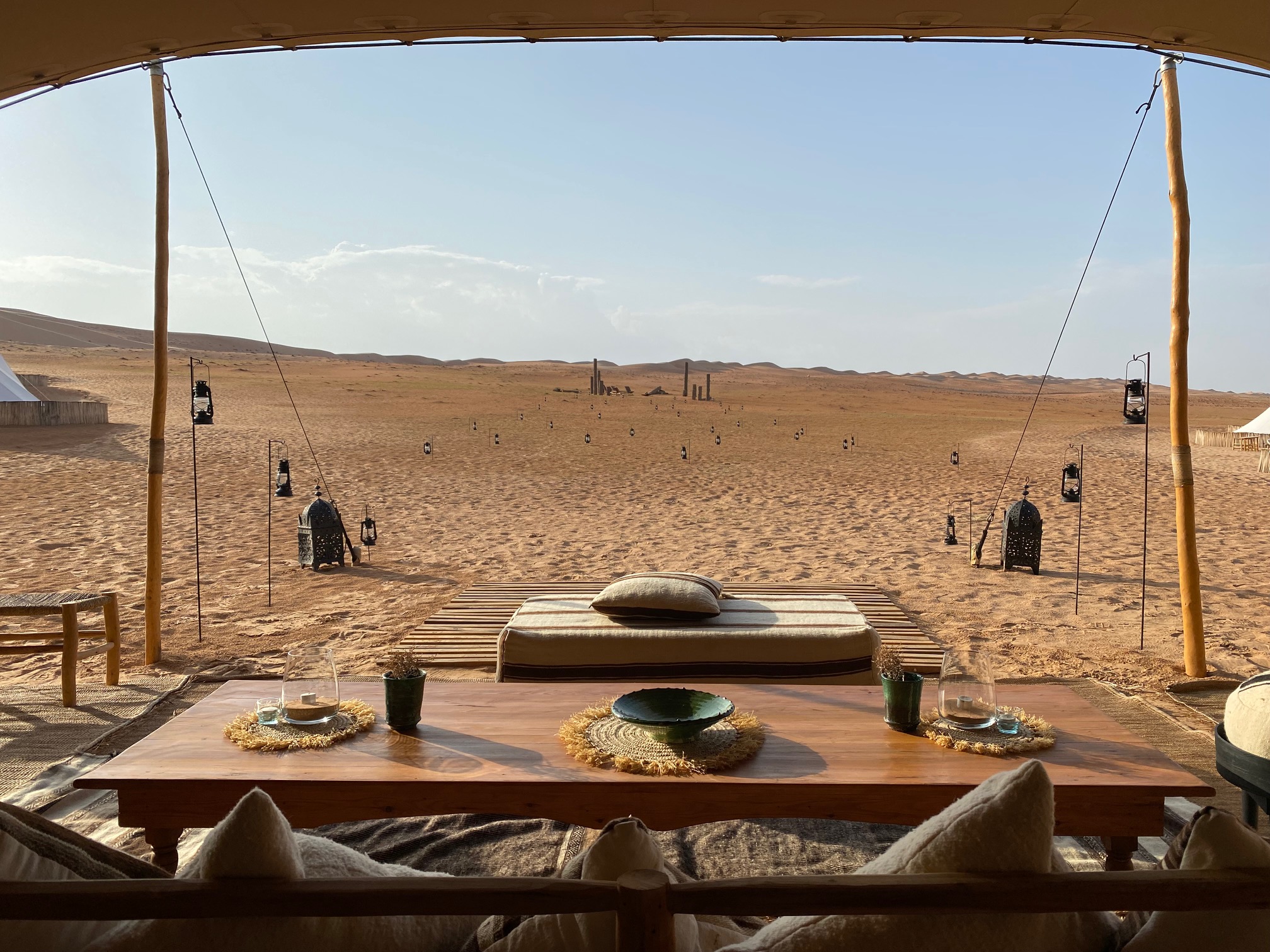 Fare glamping nel deserto in Oman