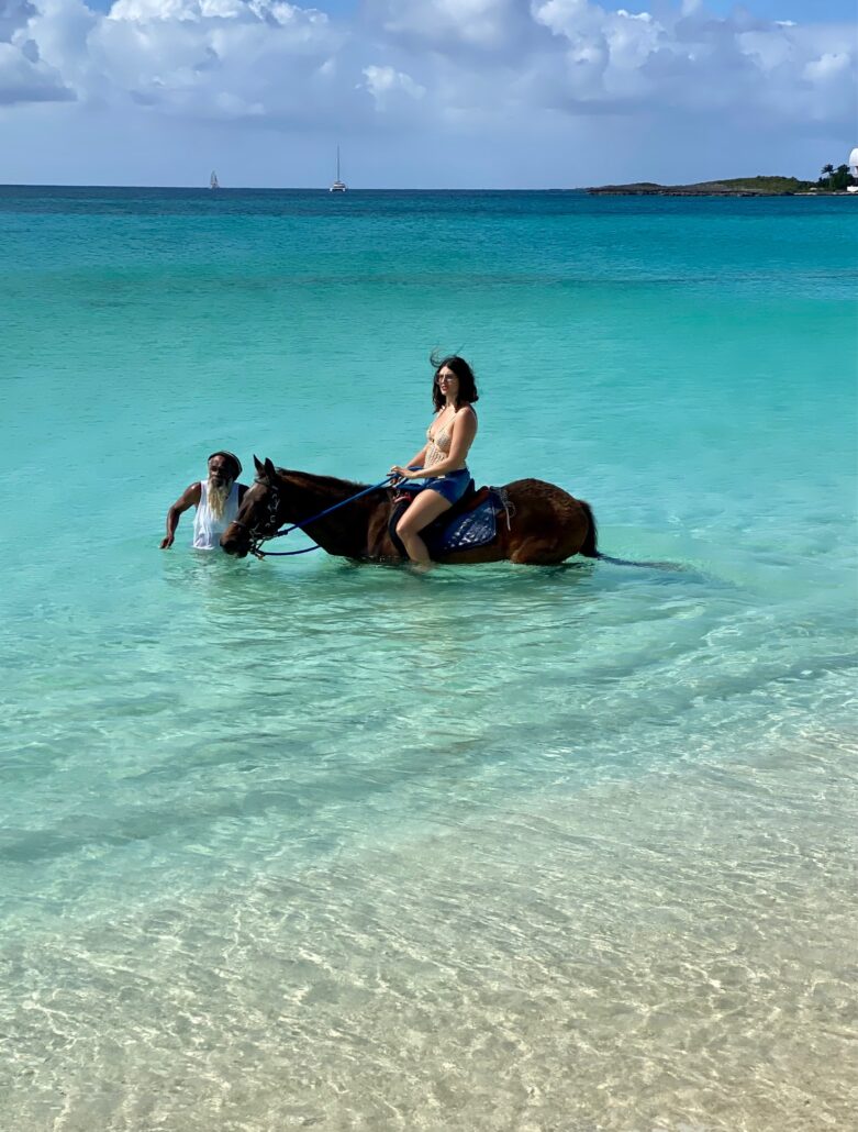 Cavallo in acqua ad Anguilla