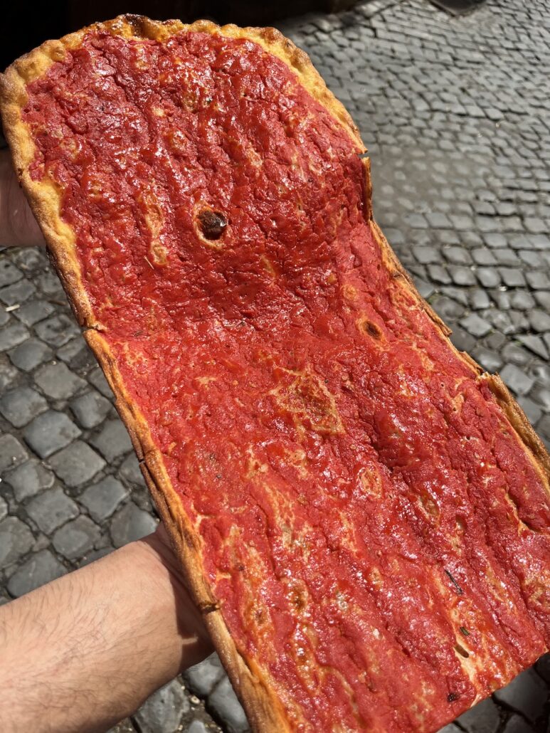 La pizza rossa di Ciao Roma