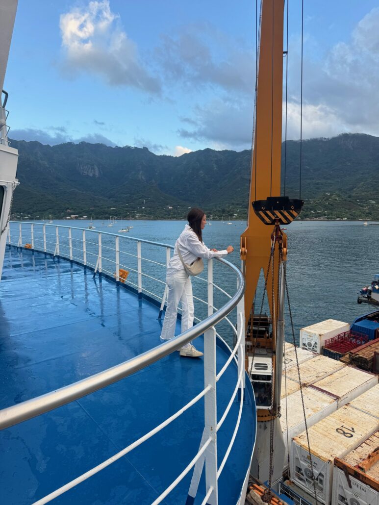 Io sul ponte 10 a bordo dell'Aranui 5 - I viaggi di Bibi