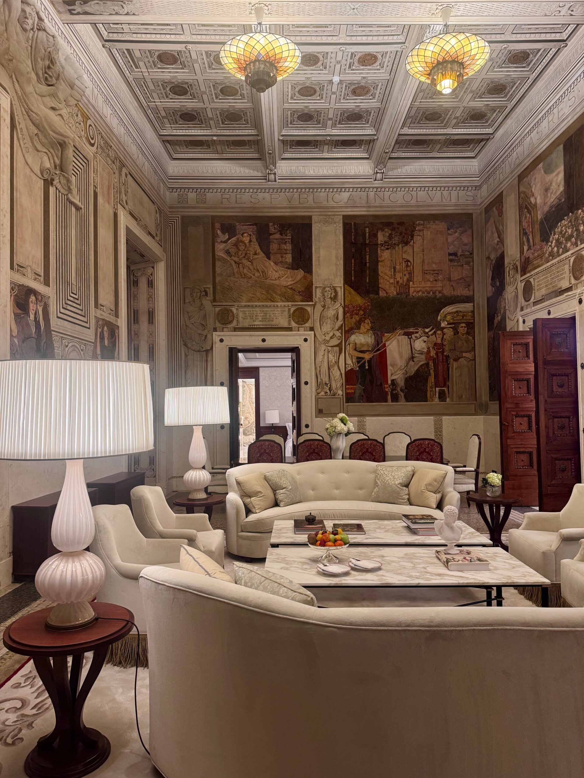 La suite del Corinzia Hotel a Roma