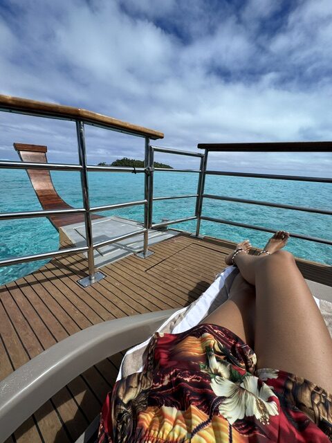 Sabrina Quartieri a bordo di Vaka cruise
