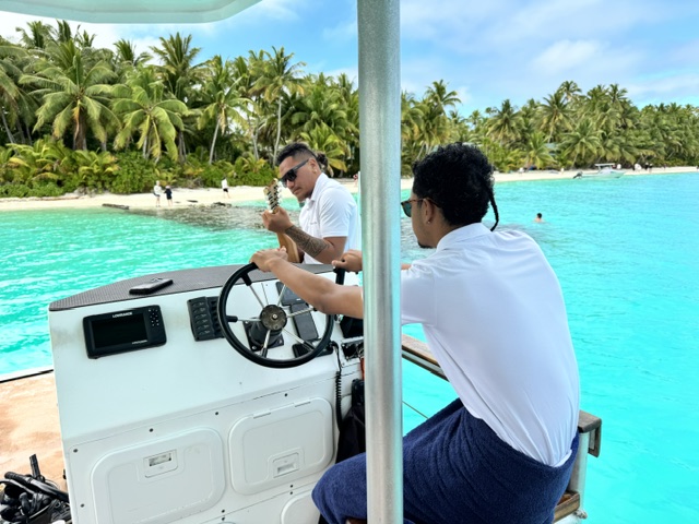 Laguna e megattere ad Aitutaki