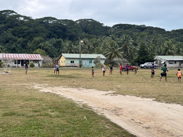 Campo da calcio ad Aitutaki